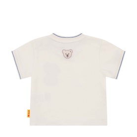 Leopard Logo T-Shirt & Striped Shorts Two-Piece Set