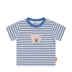 Bear Striped T-Shirt & Shorts Two-Piece Set