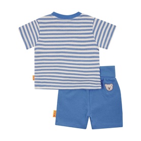 Bear Striped T-Shirt & Shorts Two-Piece Set