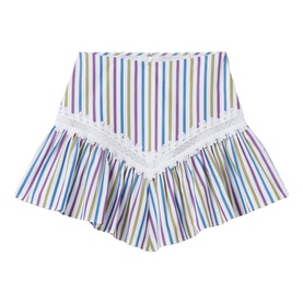 Striped Mini Flared Skirt