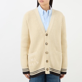 Ami de Coeur Rib-Knit Cardigan