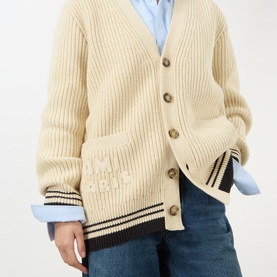 Ami de Coeur Rib-Knit Cardigan