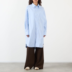 Logo Striped Shirt Dress