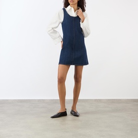 Logo Denim Mini Dress