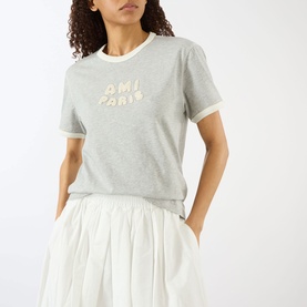 Knitted Logo Patch T-Shirt