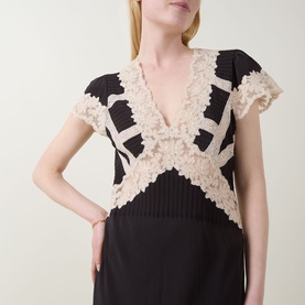 Martina Lace-Trim Dress