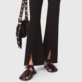 Front Slit Flared Trousers