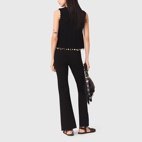 Front Slit Flared Trousers
