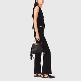 Front Slit Flared Trousers