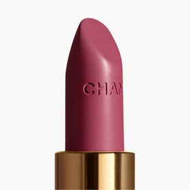 CHANEL Rouge Allure Velvet Luminous Matte Lip Colour lipstick bullet in muted rose-pink with gold case
