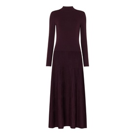 Pleated Knitted Dress