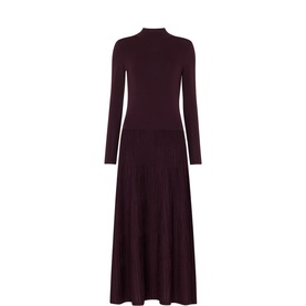 Pleated Knitted Dress