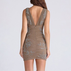 Iolana Embellished Beaded Mini Dress