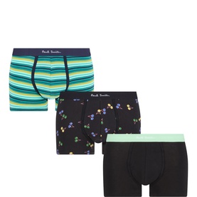 Three-Pack Stripe Logo Boxers