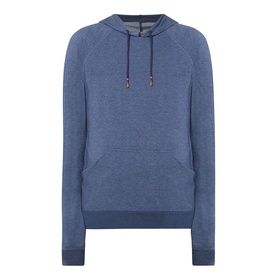 Paul Smith Access blue modal blend hoodie with kangaroo pocket, drawstring hood, and ribbed cuffs and hem
