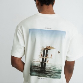 Splash Dive-Print Logo T-Shirt