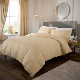 Damask Duvet Set Gold