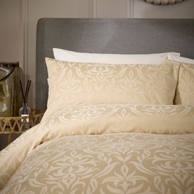 Damask Duvet Set Gold