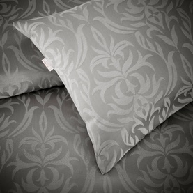 Damask Duvet Set Silver