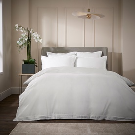 200 Thread Count Oxford Pleat Duvet Set White