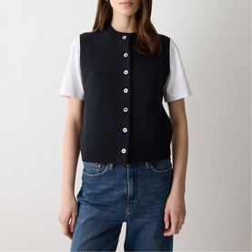 Button Front Knitted Waistcoat