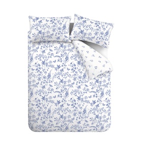 Thea Floral Duvet Set Blue