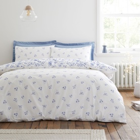 Thea Floral Duvet Set Blue