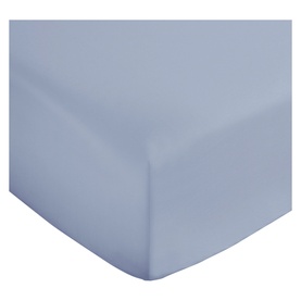 400 Thread Count Cotton Sateen Fitted Sheet Blue