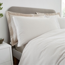 Seersucker Woven Stripe Duvet Set Natural