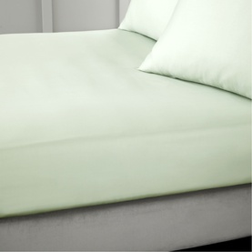 400 Thread Count Cotton Sateen Fitted Sheet Green