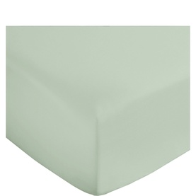 400 Thread Count Cotton Sateen Fitted Sheet Green