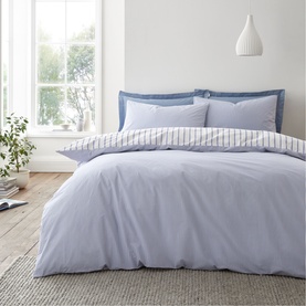 Hampton Stripe Duvet Set Blue