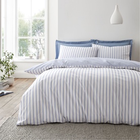 Hampton Stripe Duvet Set Blue
