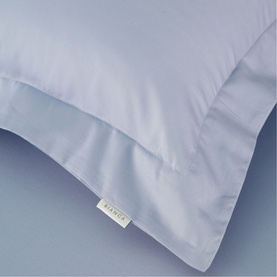 400 Thread Count Cotton Sateen Oxford Pillowcase Pair Blue