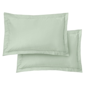400 Thread Count Cotton Sateen Oxford Pillowcase Pair Green