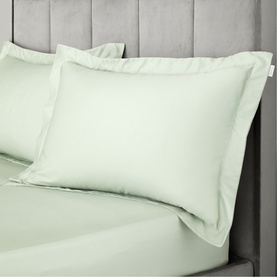 400 Thread Count Cotton Sateen Oxford Pillowcase Pair Green