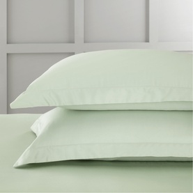 400 Thread Count Cotton Sateen Oxford Pillowcase Pair Green