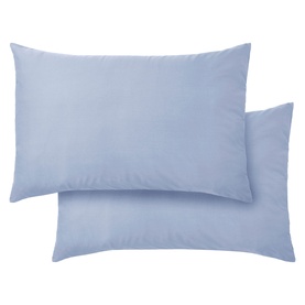 400 Thread Count Cotton Sateen Standard Pillowcase Pair Blue
