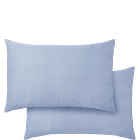 400 Thread Count Cotton Sateen Standard Pillowcase Pair Blue