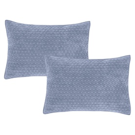 Attica Velvet Pillow Sham Pair Blue
