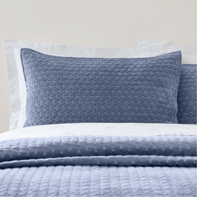 Attica Velvet Pillow Sham Pair Blue