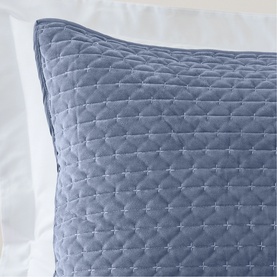 Attica Velvet Pillow Sham Pair Blue