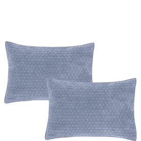 Attica Velvet Pillow Sham Pair Blue