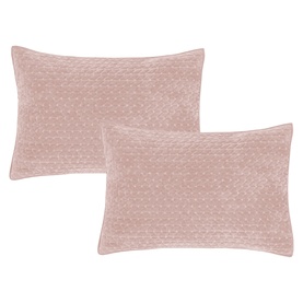 Attica Velvet Pillow Sham Pair Pink