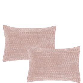 Attica Velvet Pillow Sham Pair Pink