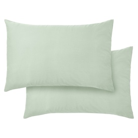 400 Thread Count Cotton Sateen Standard Pillowcase Pair Green