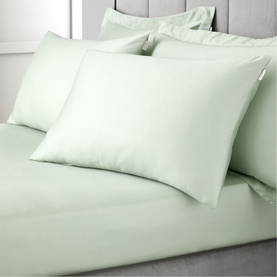 400 Thread Count Cotton Sateen Standard Pillowcase Pair Green