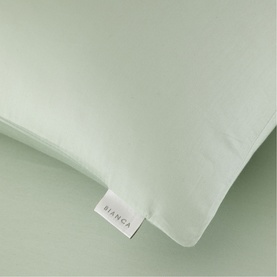 400 Thread Count Cotton Sateen Standard Pillowcase Pair Green