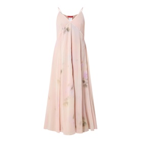 Ecru Flared Floral Dress