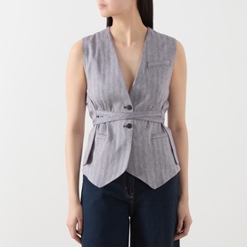 Cazone Linen Waistcoat